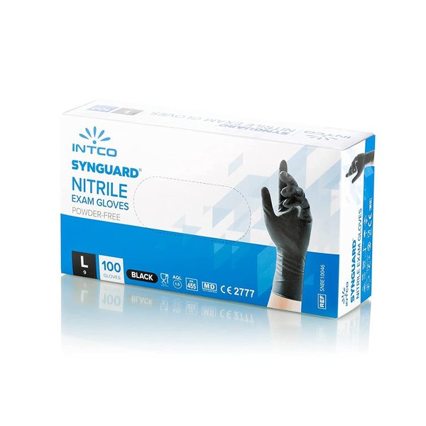 100 Stück INTCO SYNGUARD NITRIL medizinische Einweghandschuhe Black latex- und puderfrei Gr. S-XL