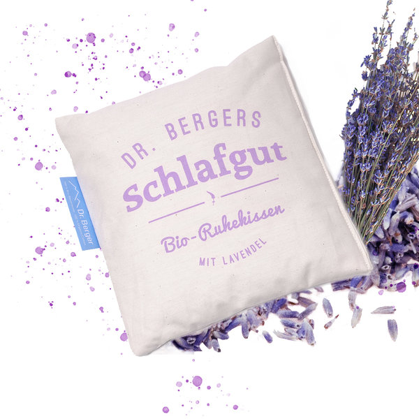 Original Dr. Berger Bio-Lavendelblütenkissen "Schlaf gut" 23 x 23 cm