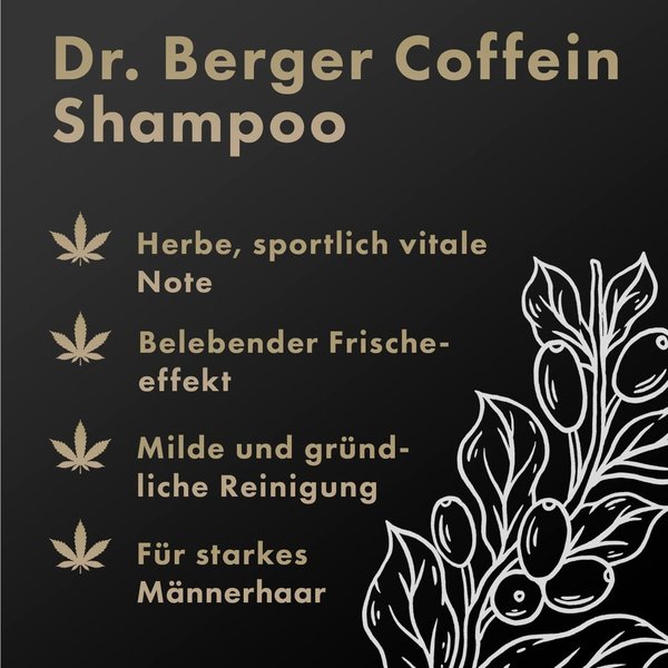 Original Dr. Berger "Black Edition" Shampoo Coffein & Menthol 200 ml