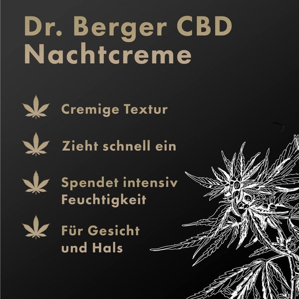 Original Dr. Berger "Black Edition" Nachtcreme 50 ml mit Moos Cell