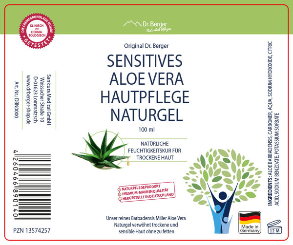 Original Dr. Berger Sensitives Aloe Vera Naturgel 100 ml