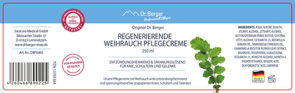 Original Dr. Berger Regenerierende Weihrauch Pflegecreme 250 ml