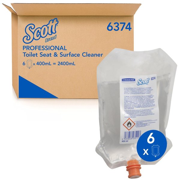 6 Stück Scott® Reiniger für Toilettensitze und andere Oberflächen - im Spenderbeutel 400ml