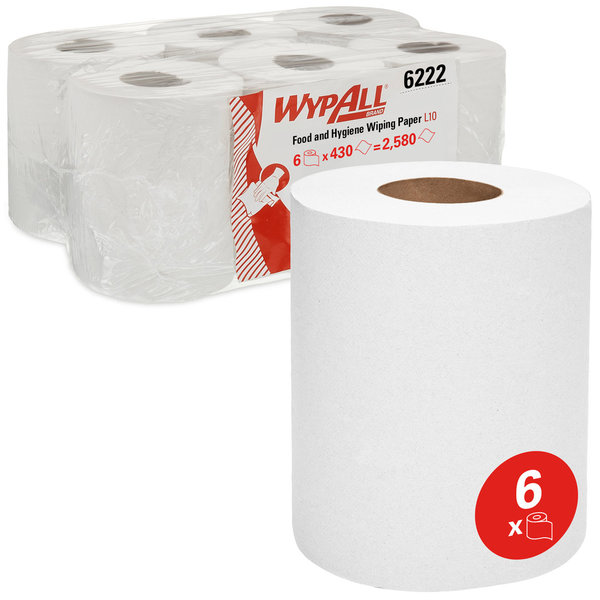 6 Rollen Papierwischtücher für Lebensmittel & Hygiene WypAll® Reach™