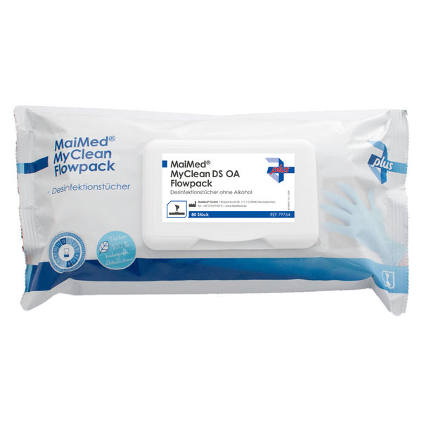 MaiMed® MyClean DS Flowpack Desinfektionstücher ohne Alkohol