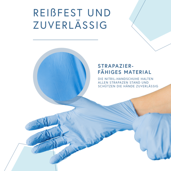 100 Stück Dr. Berger Nitril Einmalhandschuhe latex- und puderfrei Blau Gr. S-XL