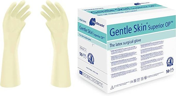 50 Stück Meditrade Gentle Skin Superior OP Latex-Handschuhe Steril versch. Größen