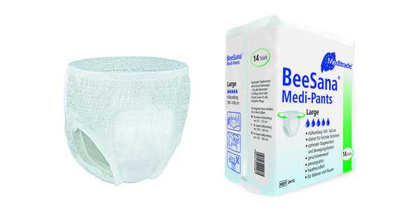 14 Stück Meditrade BeeSana Medi-Pants Diskrete Einweghose Inkontinenzhöschen Gr. M-XL