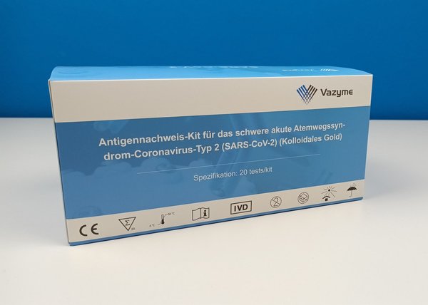 20 Profitests Vazyme Nasal-Schnelltest COVID-19 Antigennachweis-Kit (SARS-CoV-2)