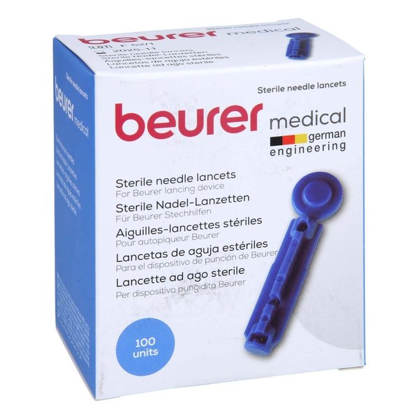 Beurer sterile Nadel-Lanzetten 100 Stück Blau